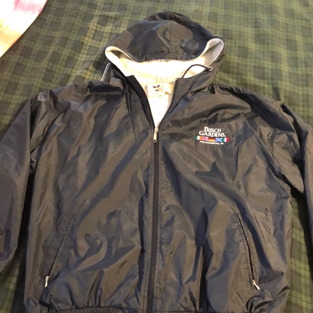 Warm unisex windbreaker (XL) navy blue